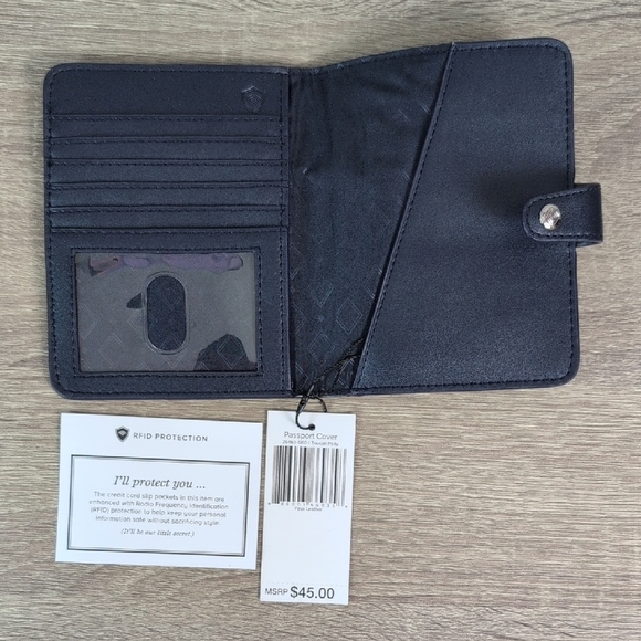 Vera Bradley Navy Blue Wallet with Tropical Toucan Design - Picture 2 of 5